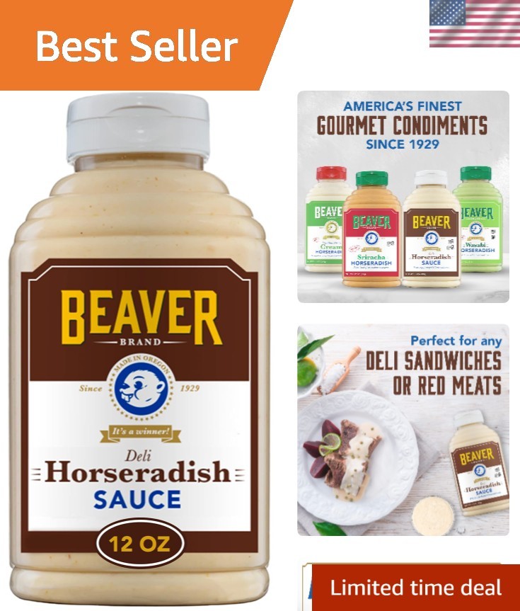 Versatile 12 oz Horseradish Sauce – Perfect for Marinades, Dips & More