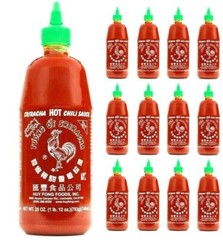 Huy Fong Sriracha Hot Chili Sauce 28 oz ( Pack of 12 )~07/2026