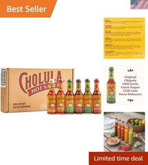 Gift-Ready Cholula Hot Sauce Sampler – Discover 30 Oz of Authentic Flavors