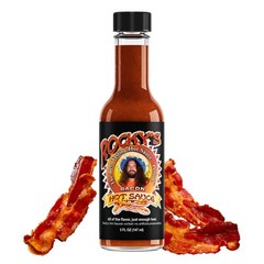 Rocky’s Bacon Hot Sauce – Gourmet Red Chili Sauce with Perfectly Balanced Hea…
