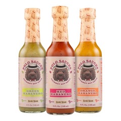 POLO Hot Sauce Variety Pack – Habanero Hot Sauce Gift Set 3 Pack Red, Green &…